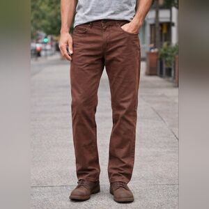Brax Feel Good 'Cooper Fan' Men's Pants - Straight Leg - Brown - Size 34/34